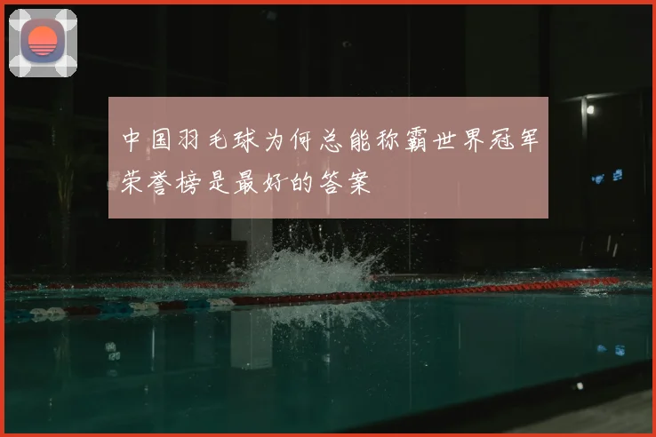 中国羽毛球为何总能称霸世界冠军荣誉榜是最好的答案