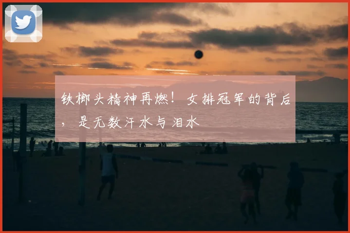铁榔头精神再燃！女排冠军的背后，是无数汗水与泪水